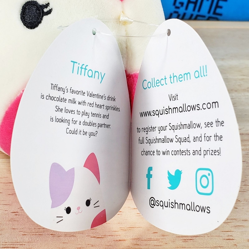 SOLD OUT - Squishmallow Tiffany the Pink Cat 5" UltraSoft Valentine's Day NWT - Picture 11 of 12